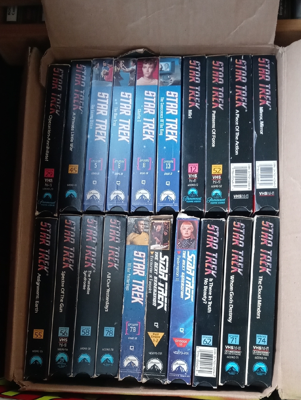 Star Trek VHS Box Set Lot - Black & Blue Spines